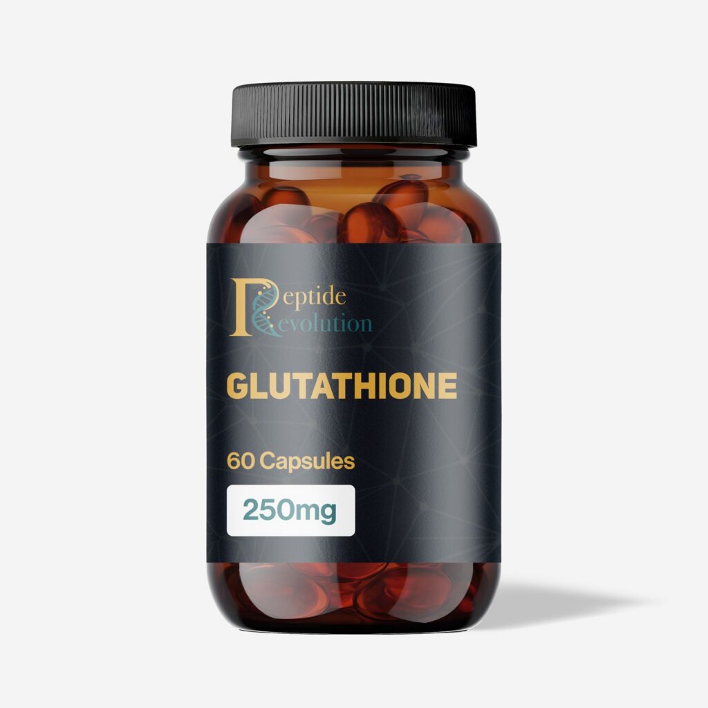 Glutathione 250 mg 60 capsules bottle - Peptide Revolution
